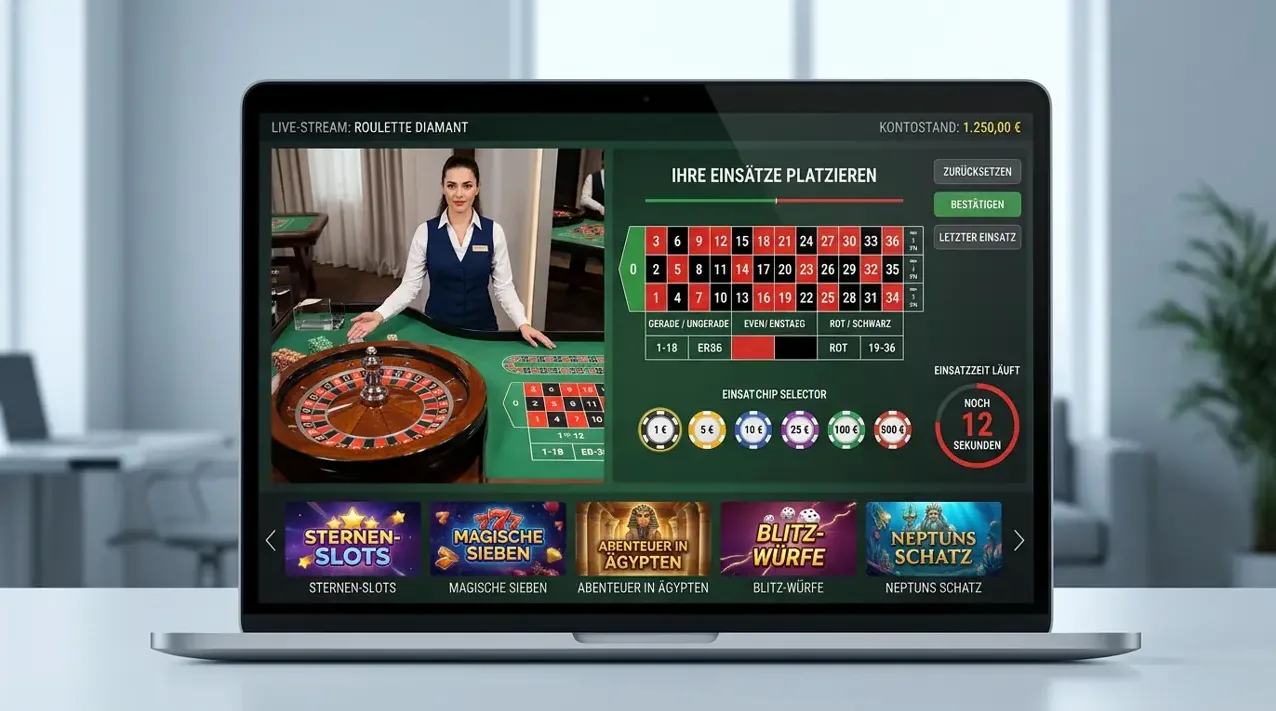 Live Casino Tische im Angebot von Baxterbet